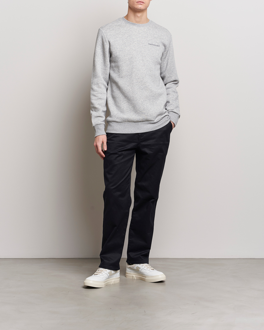 Mies | Puserot | Peak Performance | Original Logo Crew Neck Sweatshirt Grey Melange