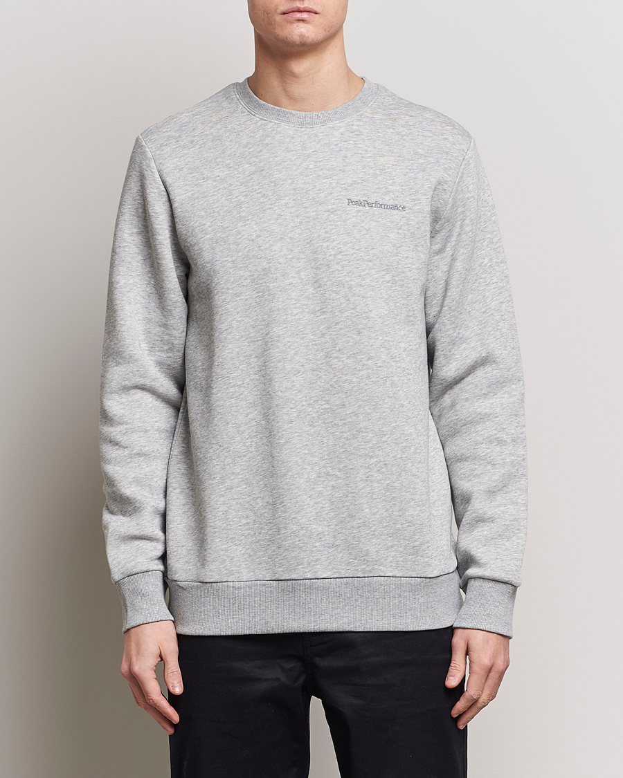 Mies | Puserot | Peak Performance | Original Logo Crew Neck Sweatshirt Grey Melange