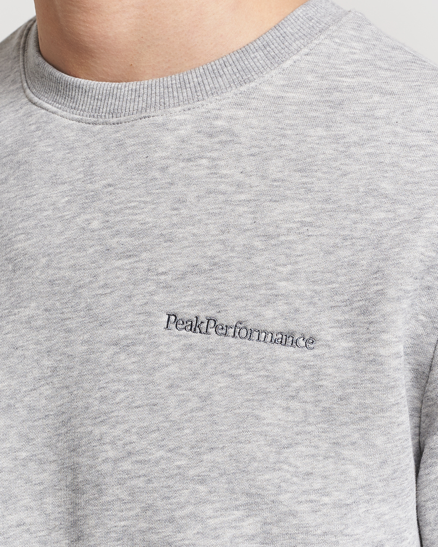 Mies | Puserot | Peak Performance | Original Logo Crew Neck Sweatshirt Grey Melange