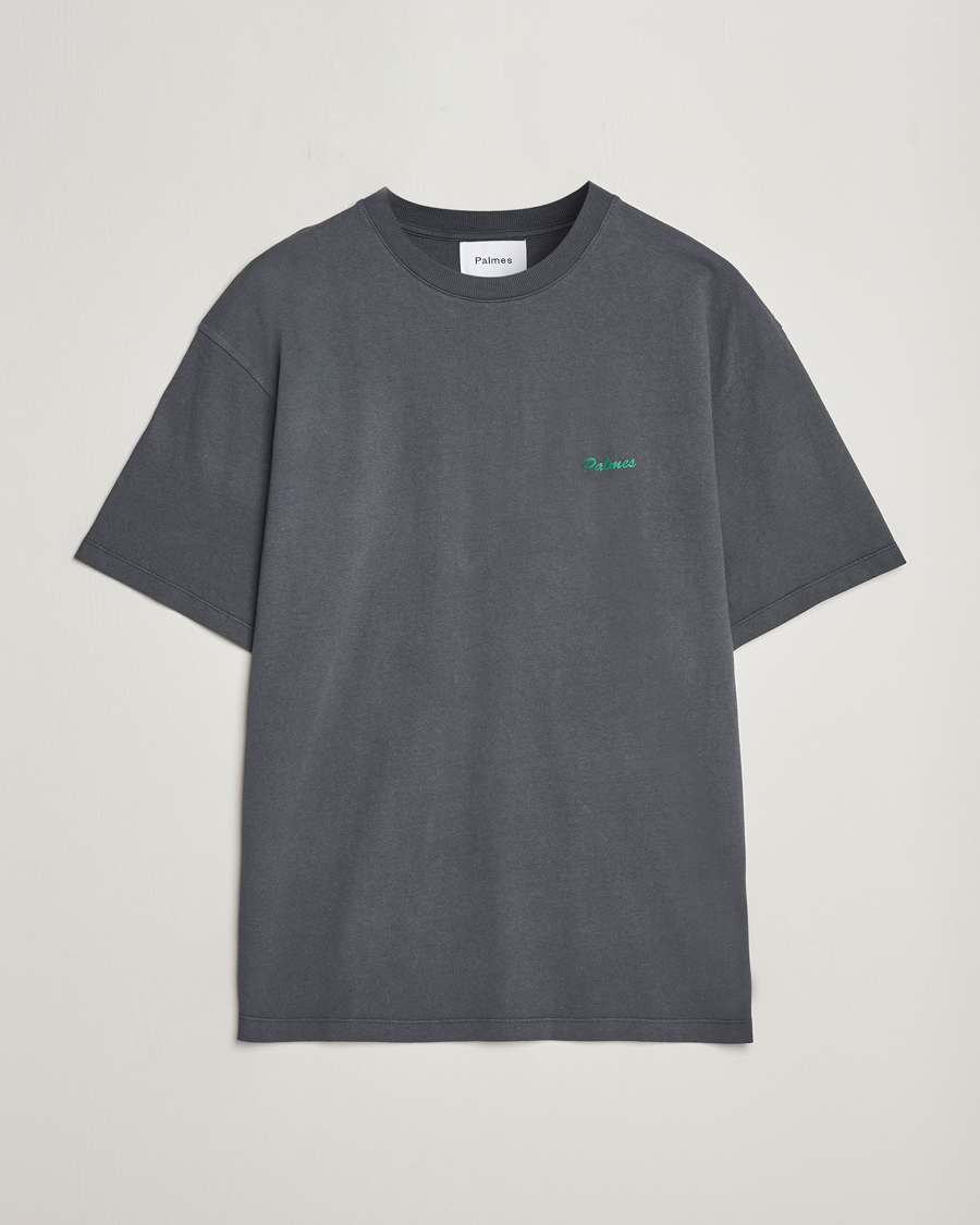 Mies | T-paidat | Palmes | Dyed T-Shirt Washed Grey