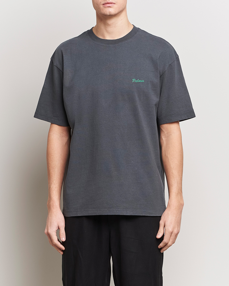 Mies | T-paidat | Palmes | Dyed T-Shirt Washed Grey