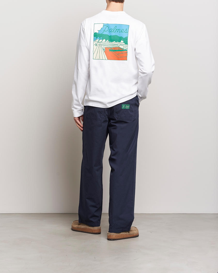 Mies | T-paidat | Palmes | Sunset Long Sleeve T-Shirt White