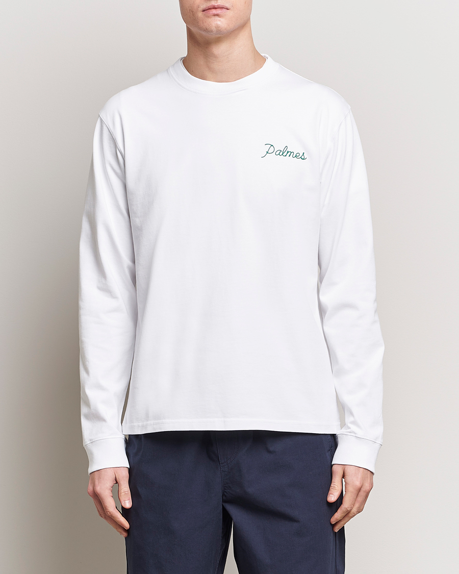 Mies | T-paidat | Palmes | Sunset Long Sleeve T-Shirt White
