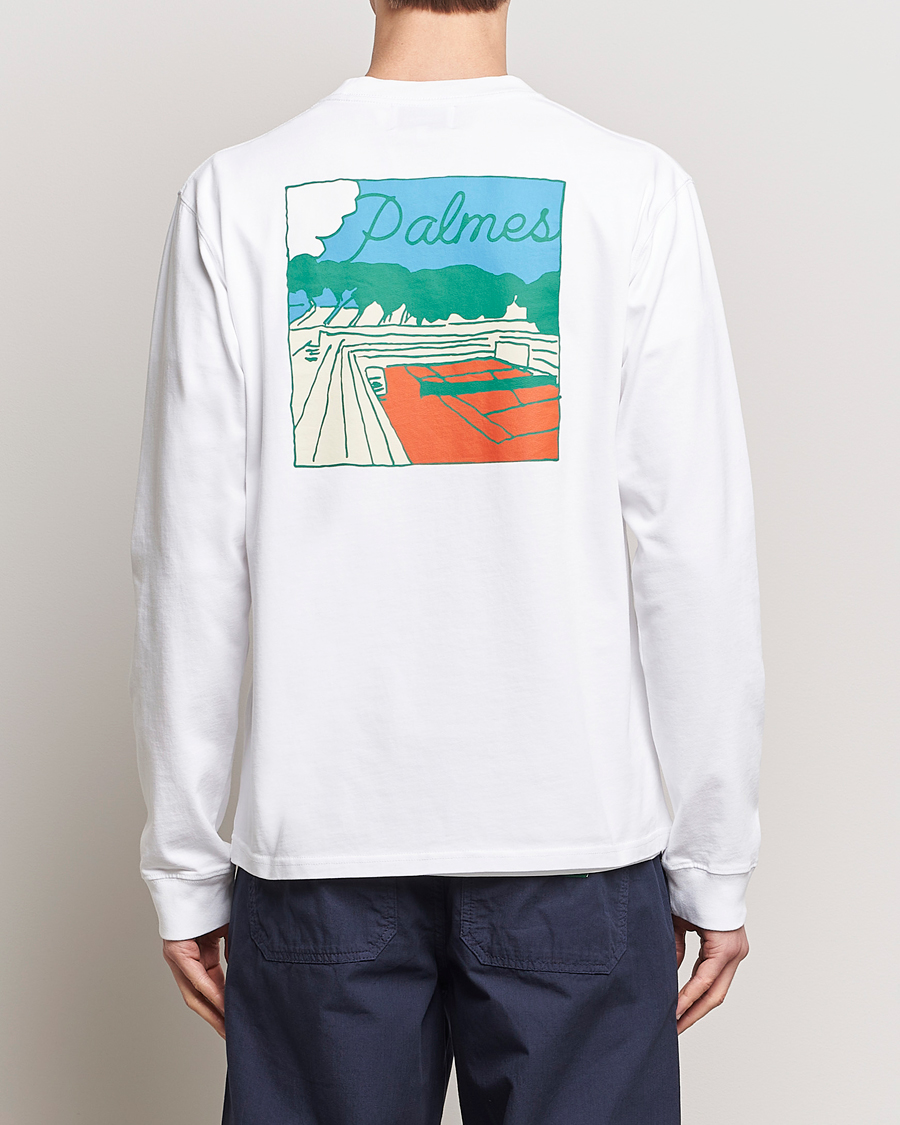 Mies | T-paidat | Palmes | Sunset Long Sleeve T-Shirt White