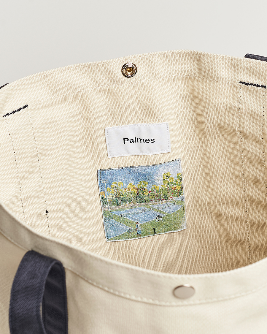 Mies | Palmes Society Tote Bag White/Navy | Palmes | Society Tote Bag White/Navy