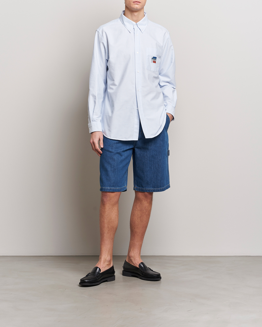 Mies | Kauluspaidat | Palmes | Deuce Oxford Shirt Light Blue Stripe