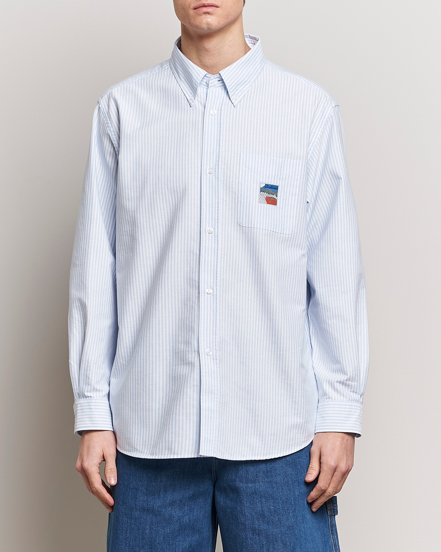 Mies | Kauluspaidat | Palmes | Deuce Oxford Shirt Light Blue Stripe