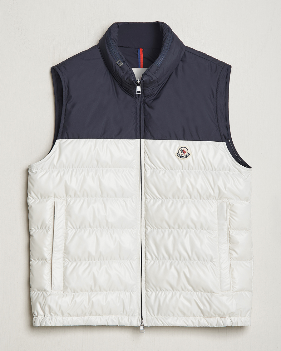 Mies | Takit | Moncler | Cerces Down Vest Off White/Navy