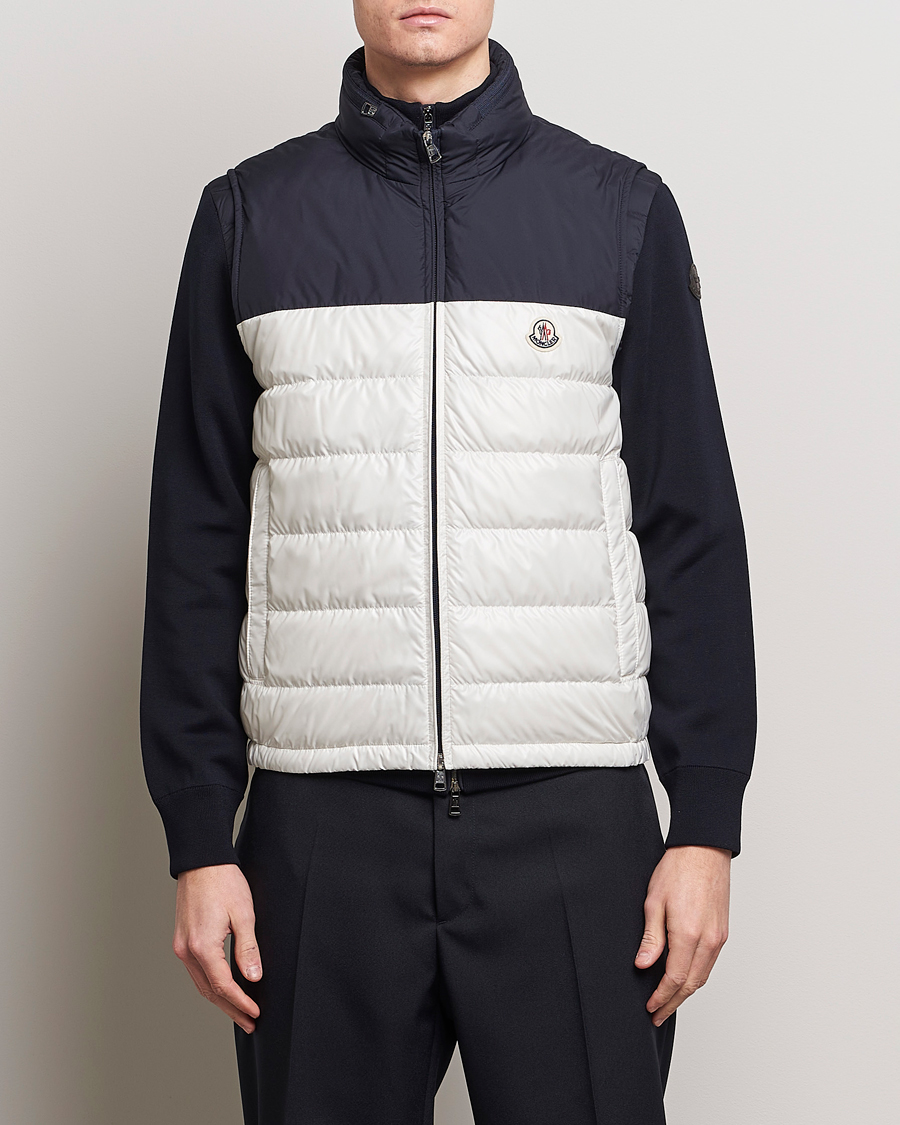 Mies | Takit | Moncler | Cerces Down Vest Off White/Navy