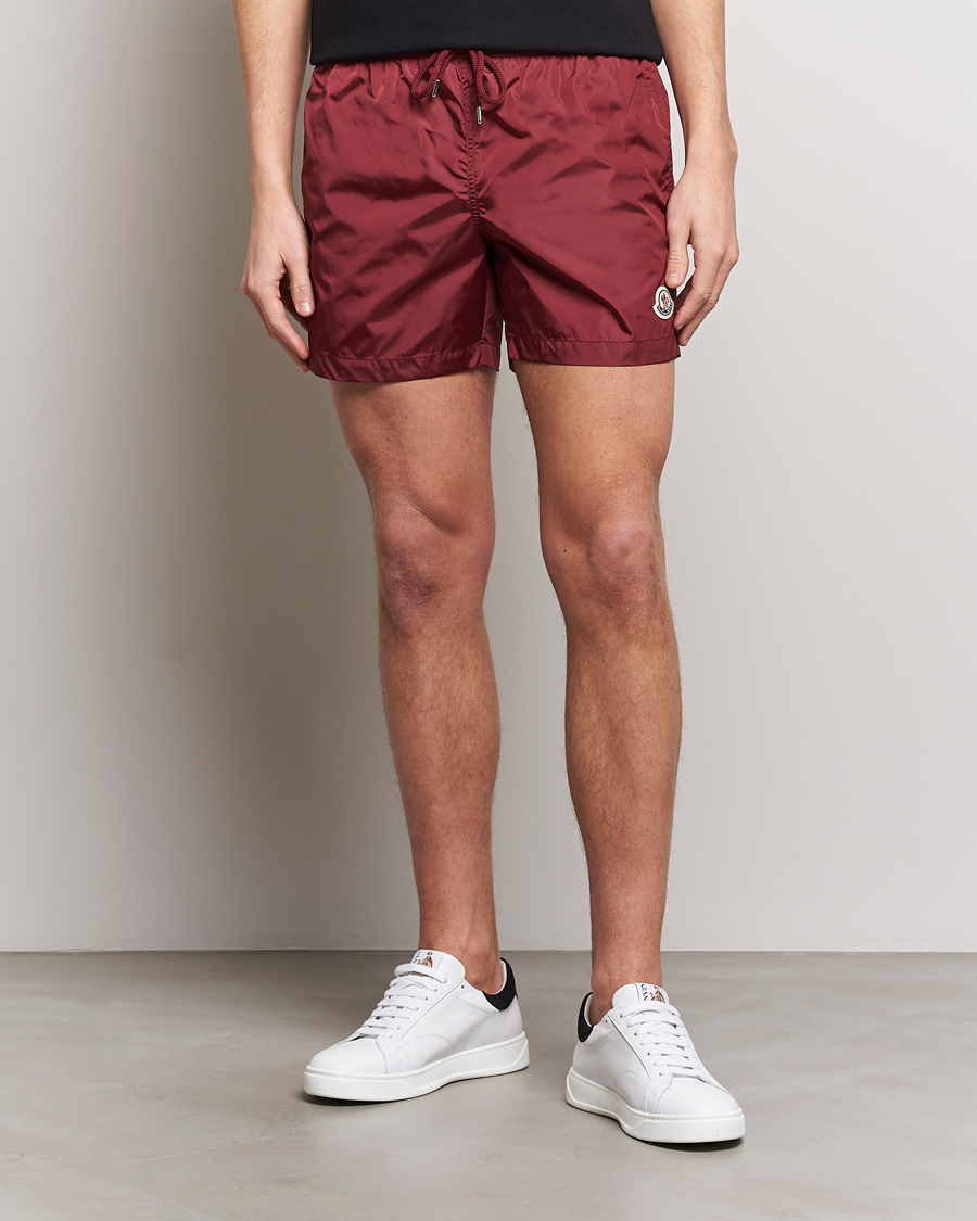 Mies | Uimahousut | Moncler | Nylon Swim Shorts Burgundy