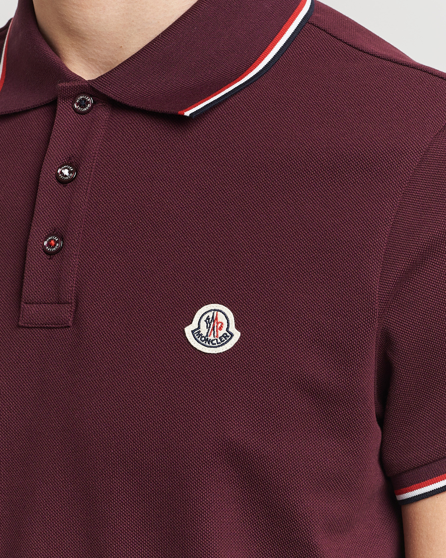 Mies | Pikeet | Moncler | Contrast Rib Polo Burgundy
