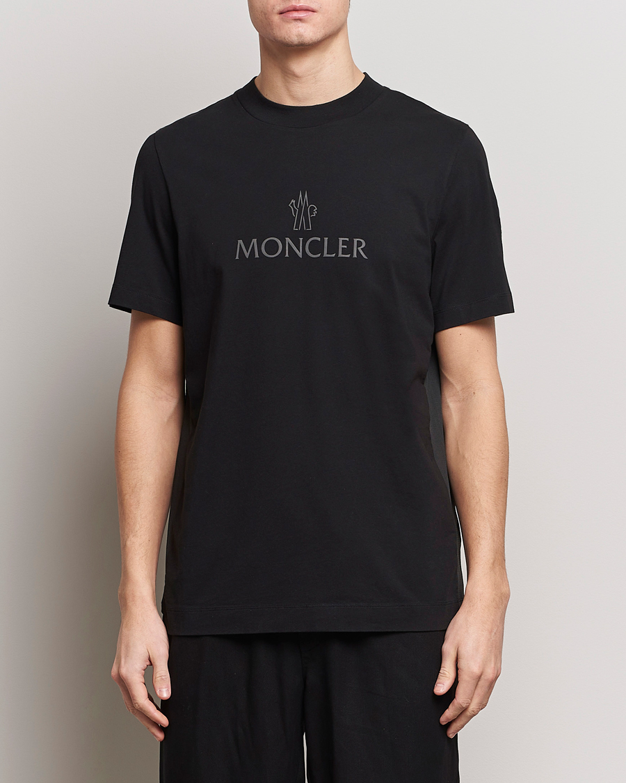 Mies |  | Moncler | Reflective Logo T-Shirt Black