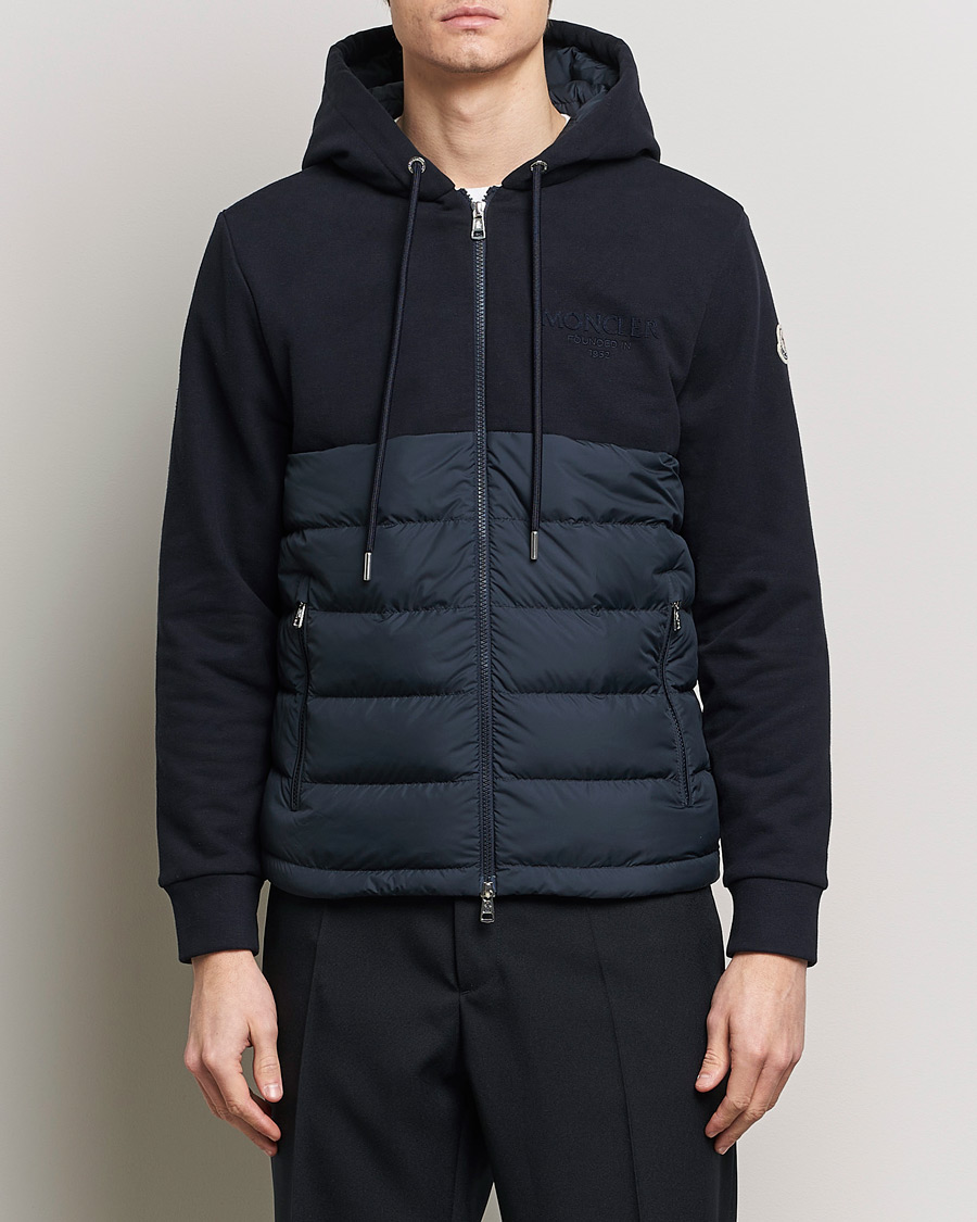 Mies | Takit | Moncler | Down Panel Cardigan Jacket Navy
