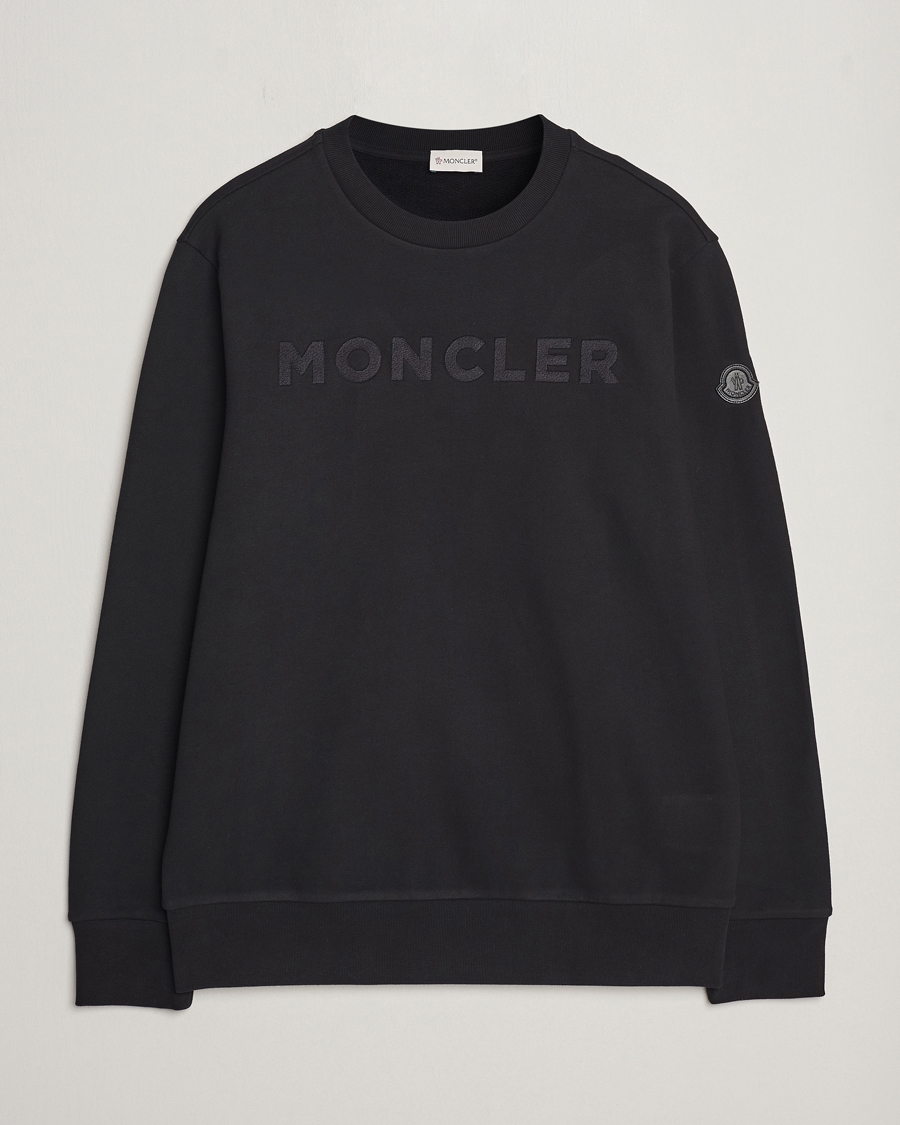 Mies | Puserot | Moncler | Simple Logo Sweatshirt Black