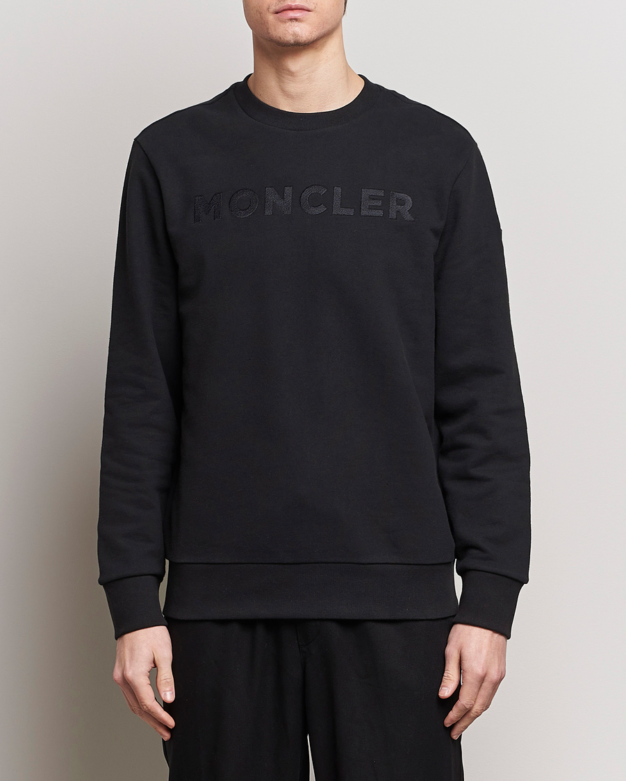 Mies | Puserot | Moncler | Simple Logo Sweatshirt Black