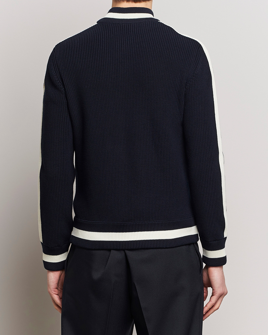 Mies | Puserot | Moncler | Contrast Rib Padded Cardigan Navy