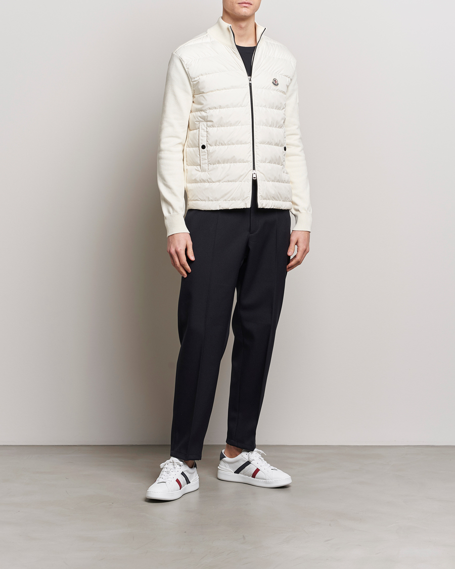 Mies | Puserot | Moncler | Hybrid Zip Cardigan White