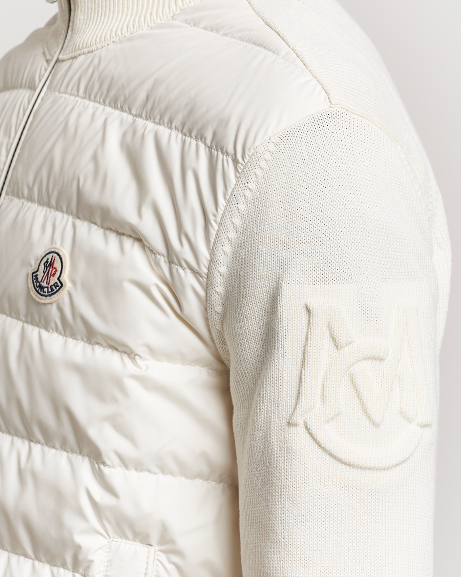 Mies | Puserot | Moncler | Hybrid Zip Cardigan White