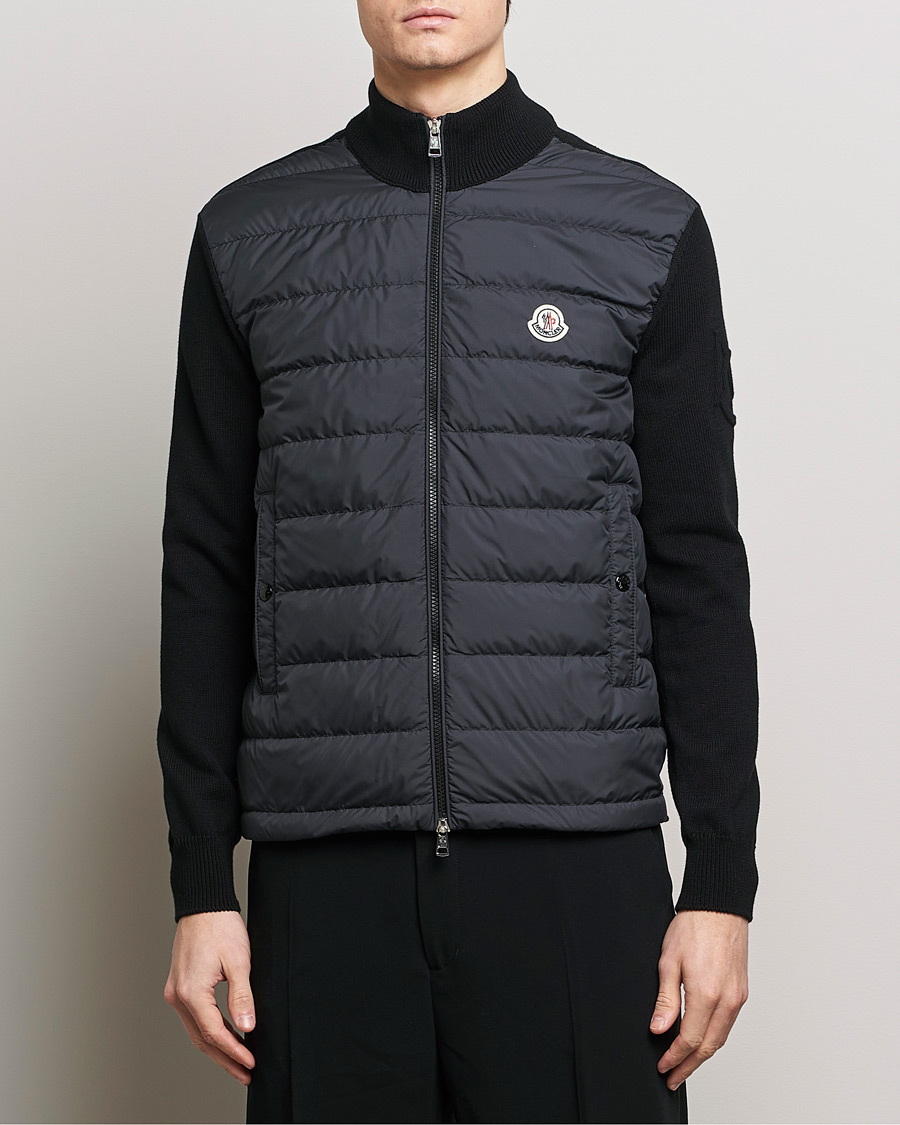 Mies | Takit | Moncler | Hybrid Zip Cardigan Black