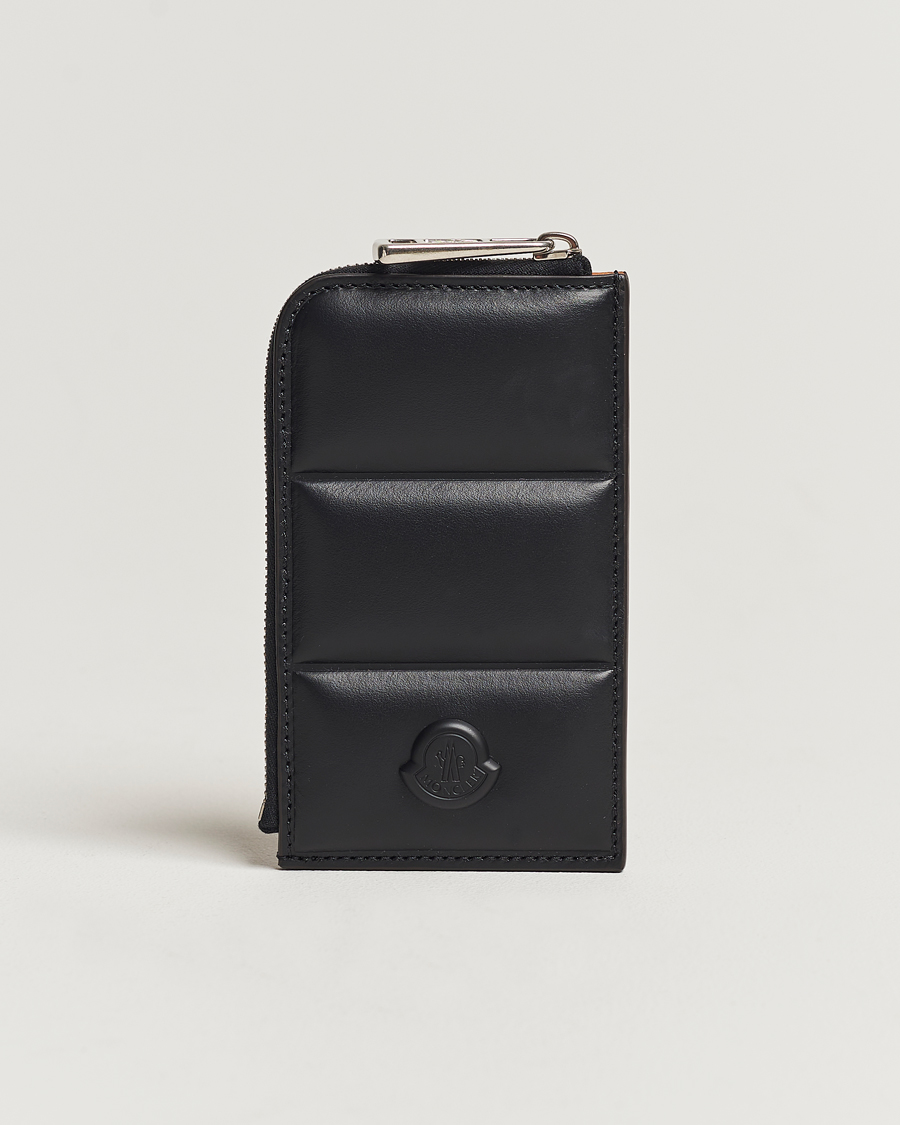 Mies | Moncler Flat Card Holder Black | Moncler | Flat Card Holder Black