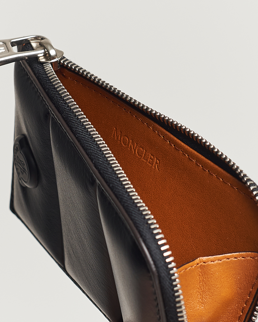Mies | Moncler Flat Card Holder Black | Moncler | Flat Card Holder Black