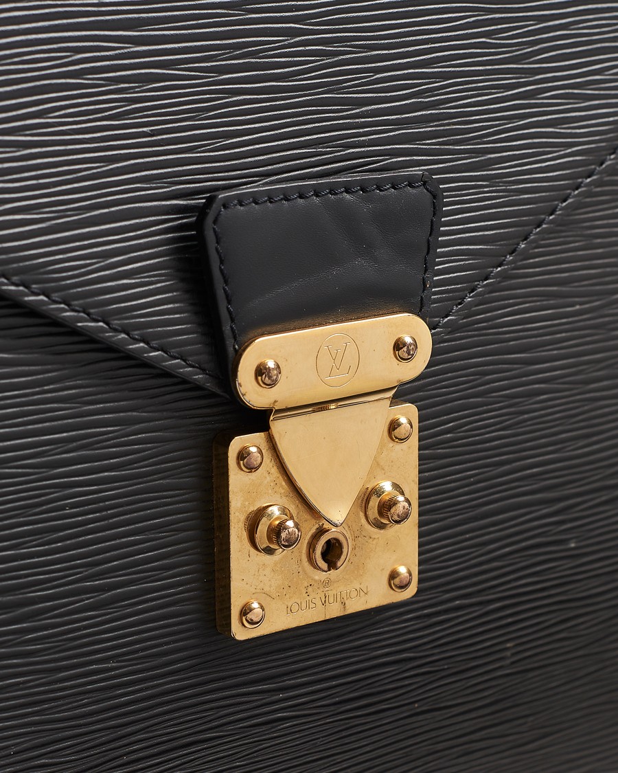 Mies | Louis Vuitton Pre-Owned Serviette Ambassadeur Epi Leather Breifcase Black | Louis Vuitton Pre-Owned | Serviette Ambassadeur Epi Leather Breifcase Black
