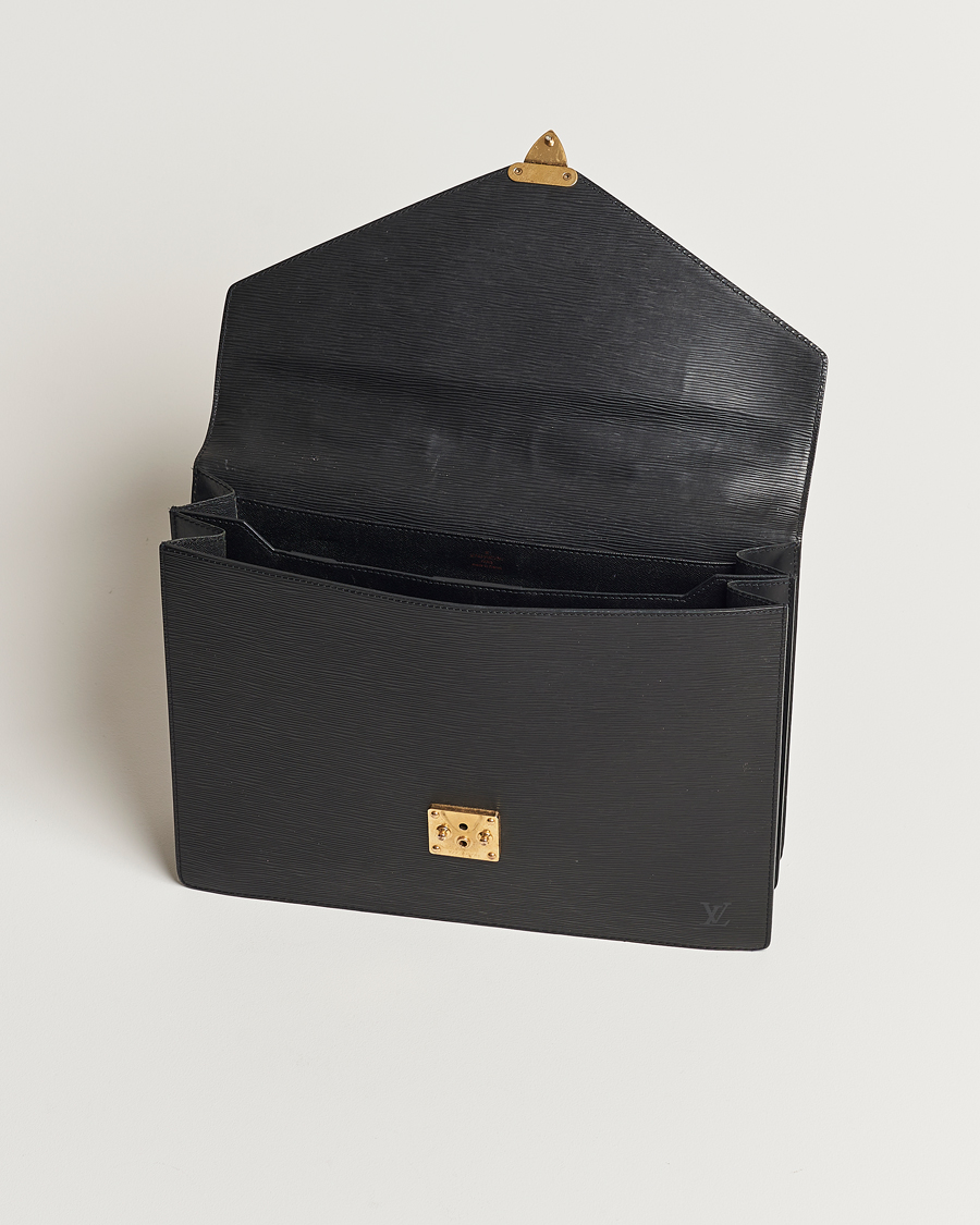 Mies | Louis Vuitton Pre-Owned Serviette Ambassadeur Epi Leather Breifcase Black | Louis Vuitton Pre-Owned | Serviette Ambassadeur Epi Leather Breifcase Black