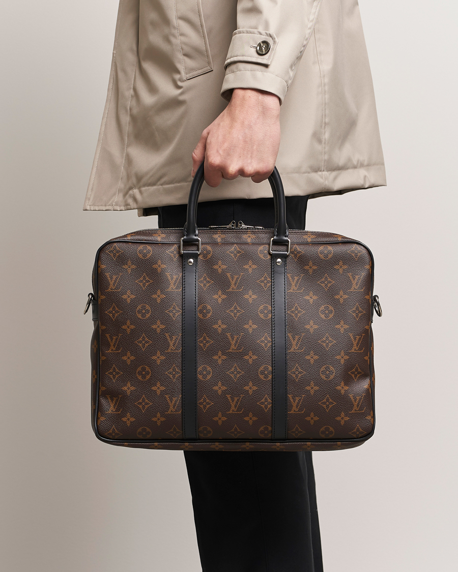 Herre | Pre-Owned & Vintage Bags | Louis Vuitton Pre-Owned | Porte-Documents Voyage Briefcase Monogram Macassar