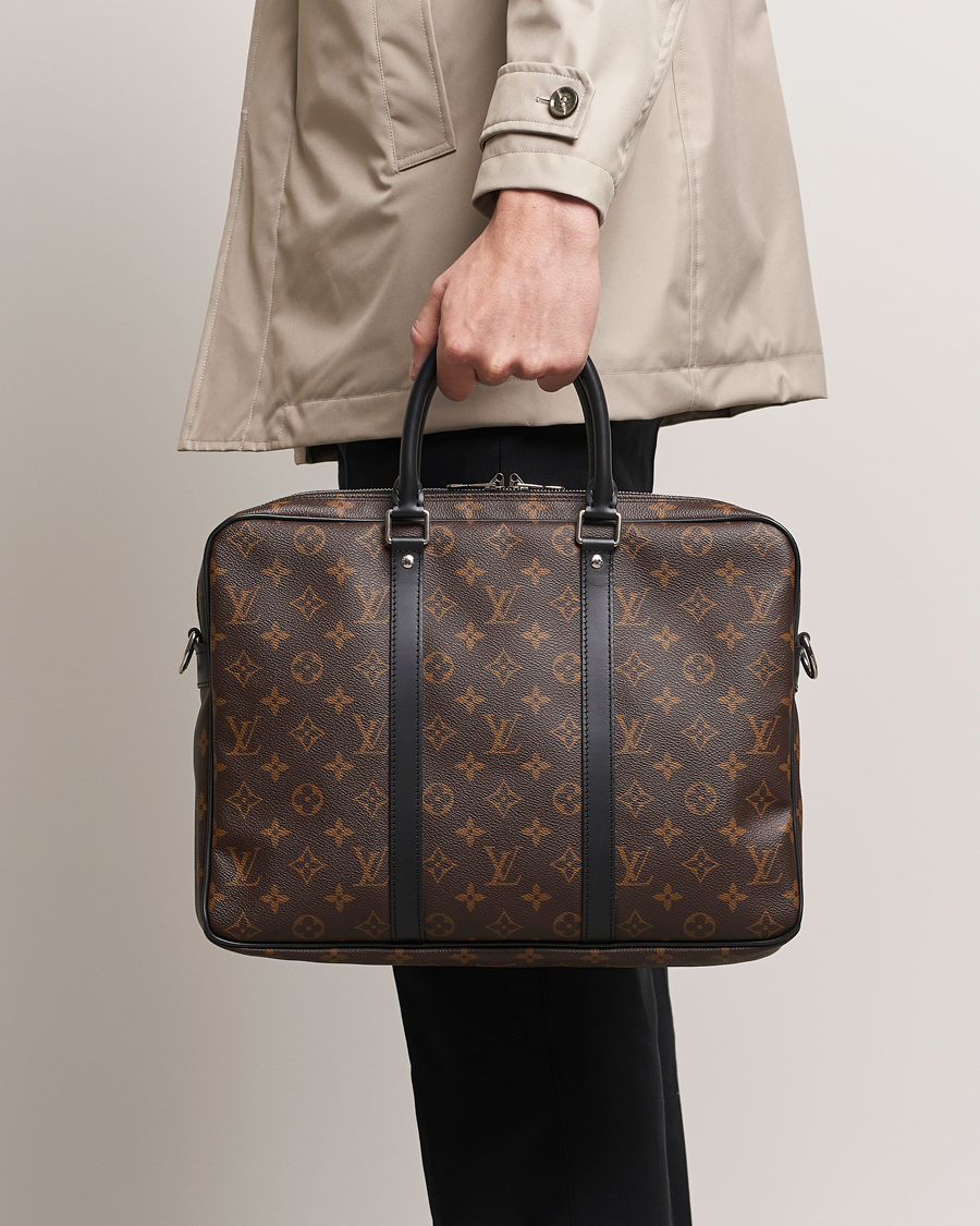 Mies | Louis Vuitton Pre-Owned Porte-Documents Voyage Briefcase Monogram Macassar | Louis Vuitton Pre-Owned | Porte-Documents Voyage Briefcase Monogram Macassar