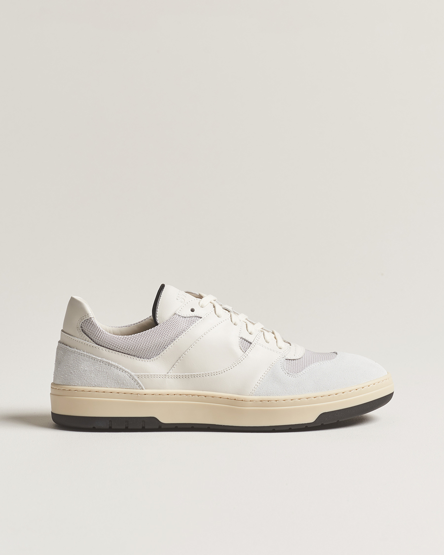 Mies | Sweyd Net Suede/Leather Sneaker White/Grey | Sweyd | Net Suede/Leather Sneaker White/Grey