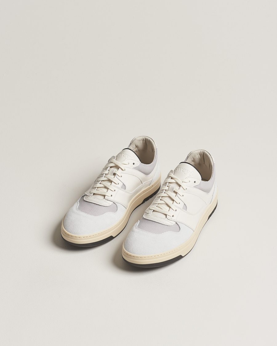 Mies | Sweyd Net Suede/Leather Sneaker White/Grey | Sweyd | Net Suede/Leather Sneaker White/Grey