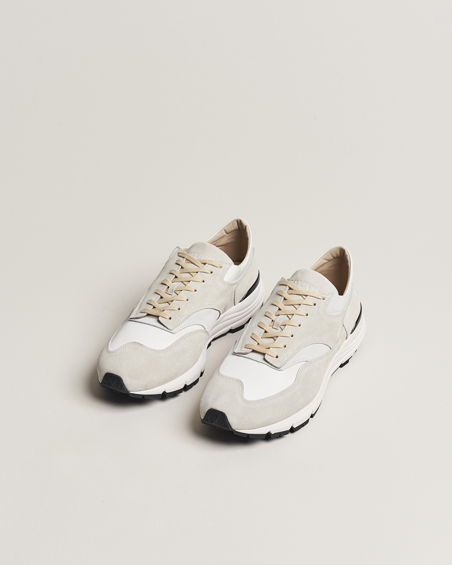 Mies | Citylenkkarit | Sweyd | Way Suede Running Sneaker White/Grey
