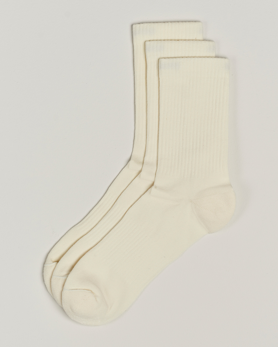 Mies | Alusvaatteet | Sweyd | 3-Pack Crew Cotton Socks White
