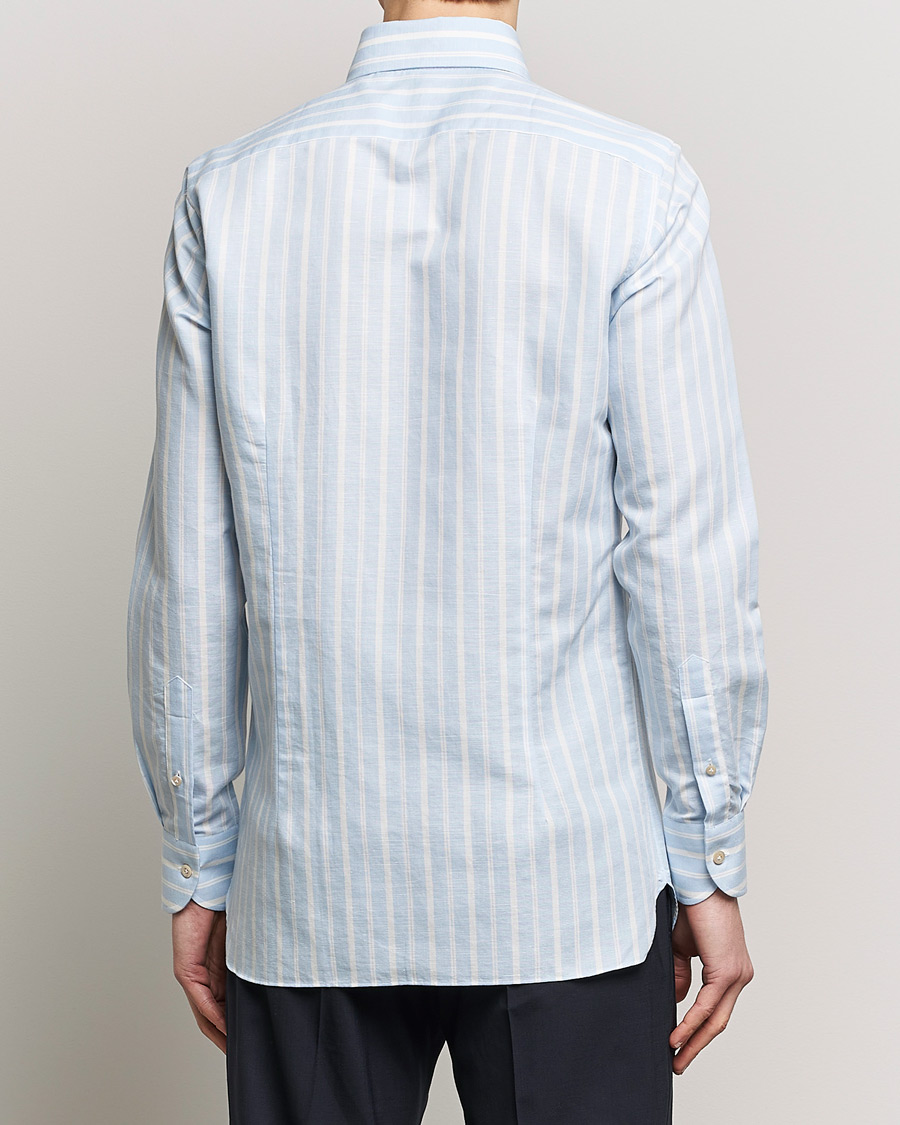 Mies | Kauluspaidat | 100Hands | Cotton Striped Shirt Light Blue