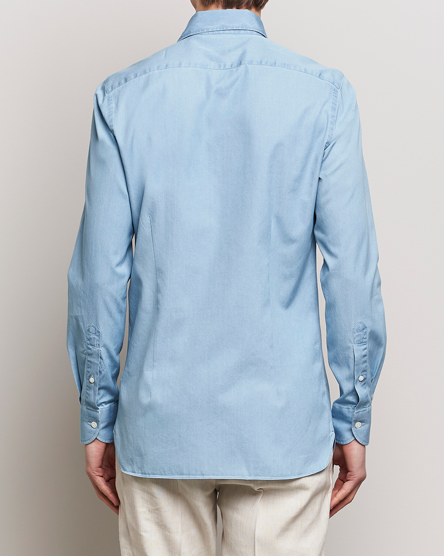 Mies | Kauluspaidat | 100Hands | Ice Wash Denim Shirt Light Blue
