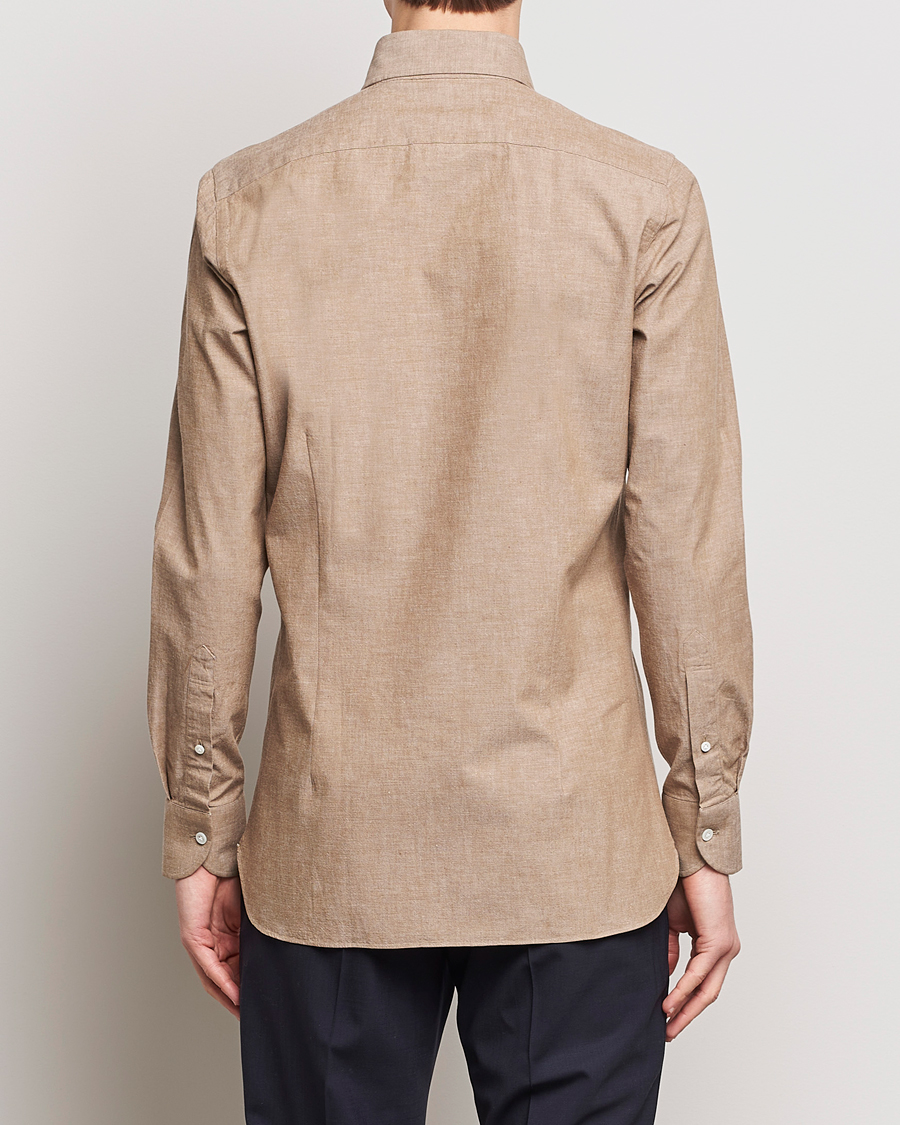 Mies | Kauluspaidat | 100Hands | Japanese Chambray Shirt Brown