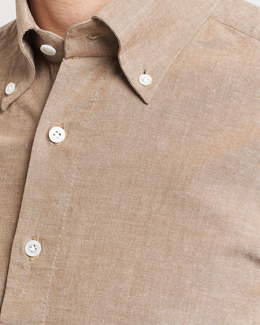 Mies | Kauluspaidat | 100Hands | Japanese Chambray Shirt Brown