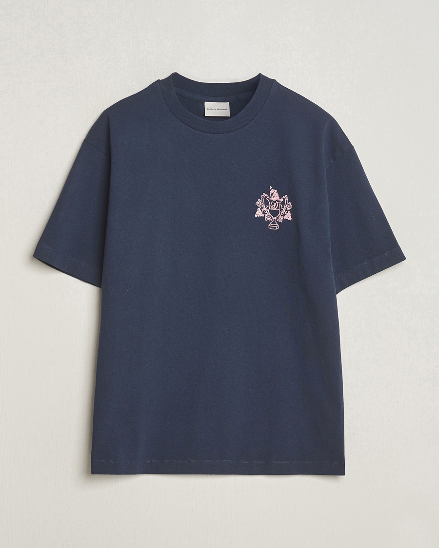 Mies | T-paidat | Drôle de Monsieur | Blason Embroidered T-Shirt Midnight Blue