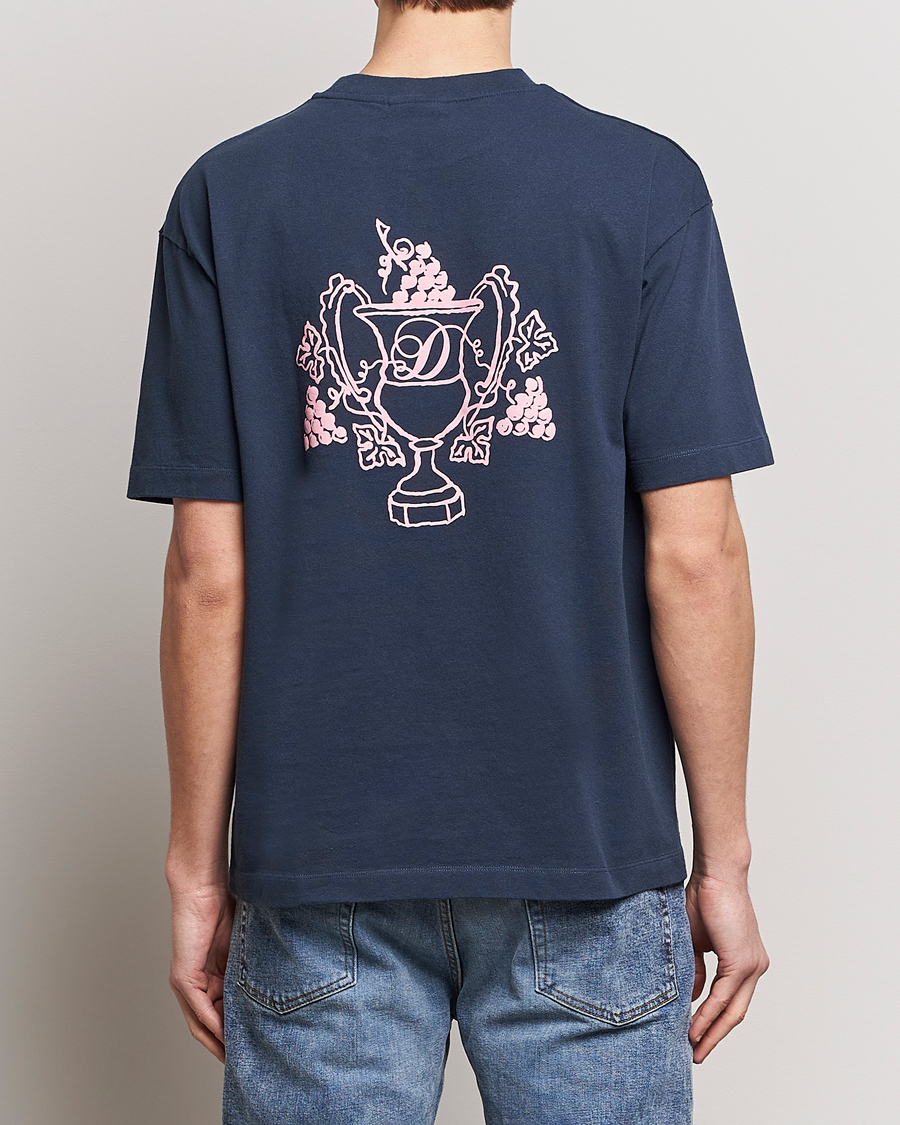 Mies | T-paidat | Drôle de Monsieur | Blason Embroidered T-Shirt Midnight Blue