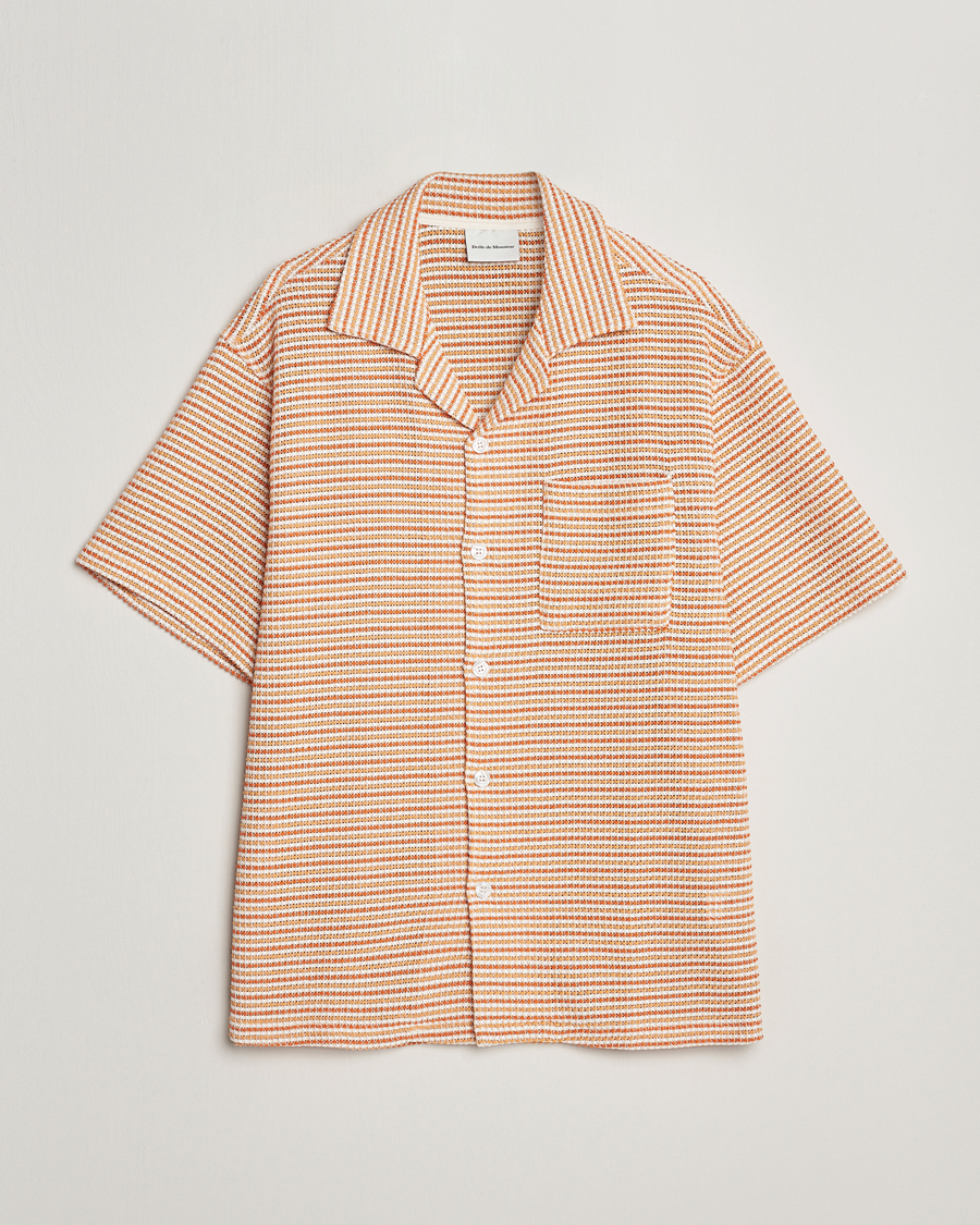 Mies | Kauluspaidat | Drôle de Monsieur | Micro Check Camp Shirt Orange