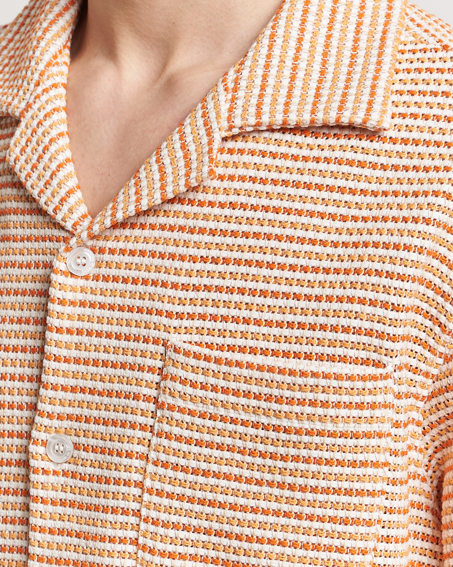 Mies | Kauluspaidat | Drôle de Monsieur | Micro Check Camp Shirt Orange
