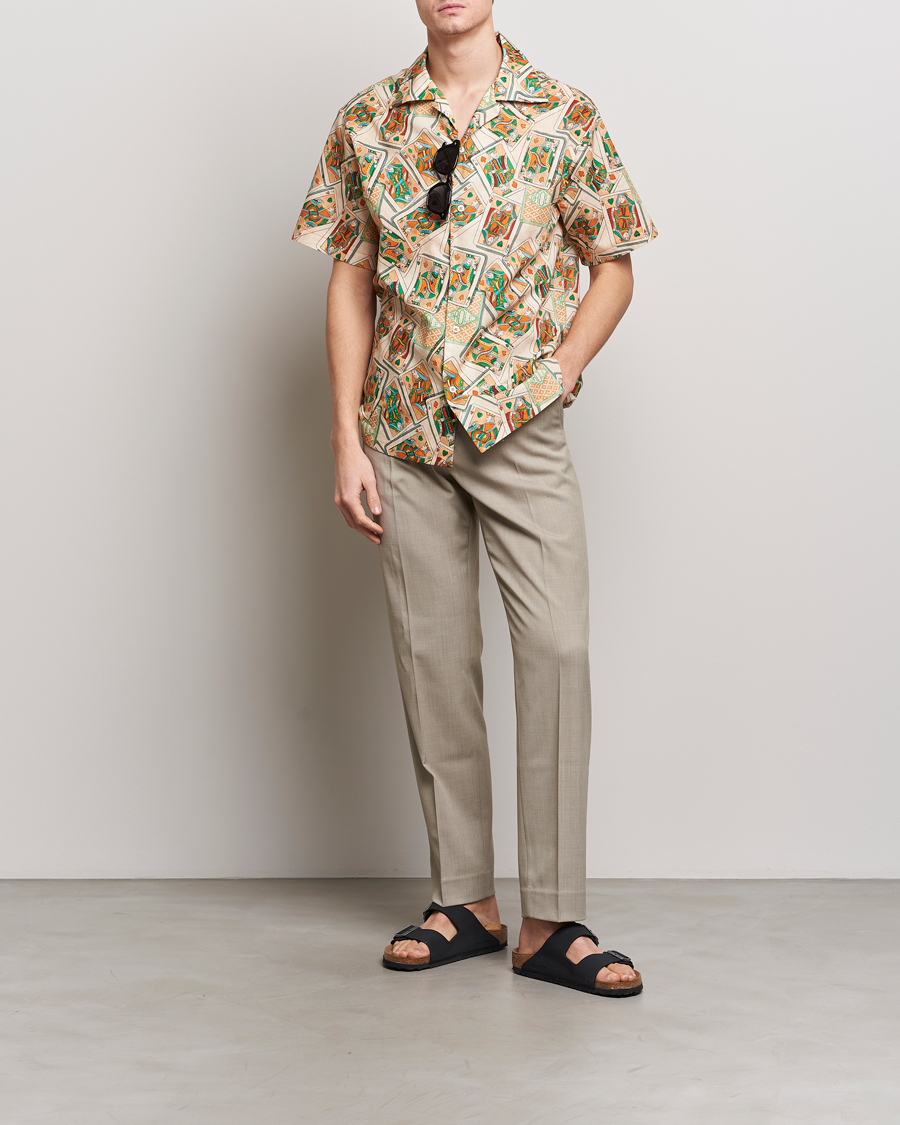 Mies | Kauluspaidat | Drôle de Monsieur | Jeu De Cartes Camp Shirt Peach