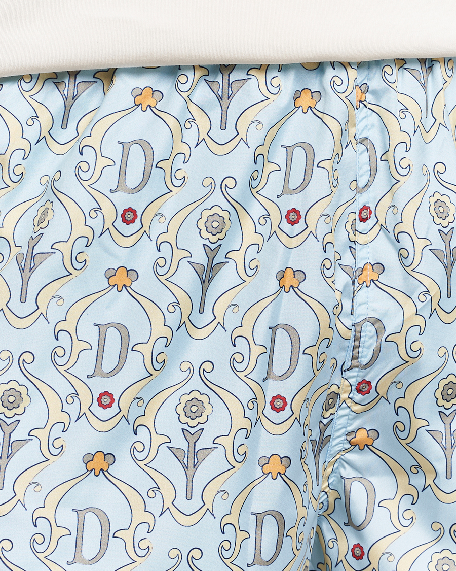 Mies | Uimahousut | Drôle de Monsieur | Ornaments Swim Shorts Light Blue
