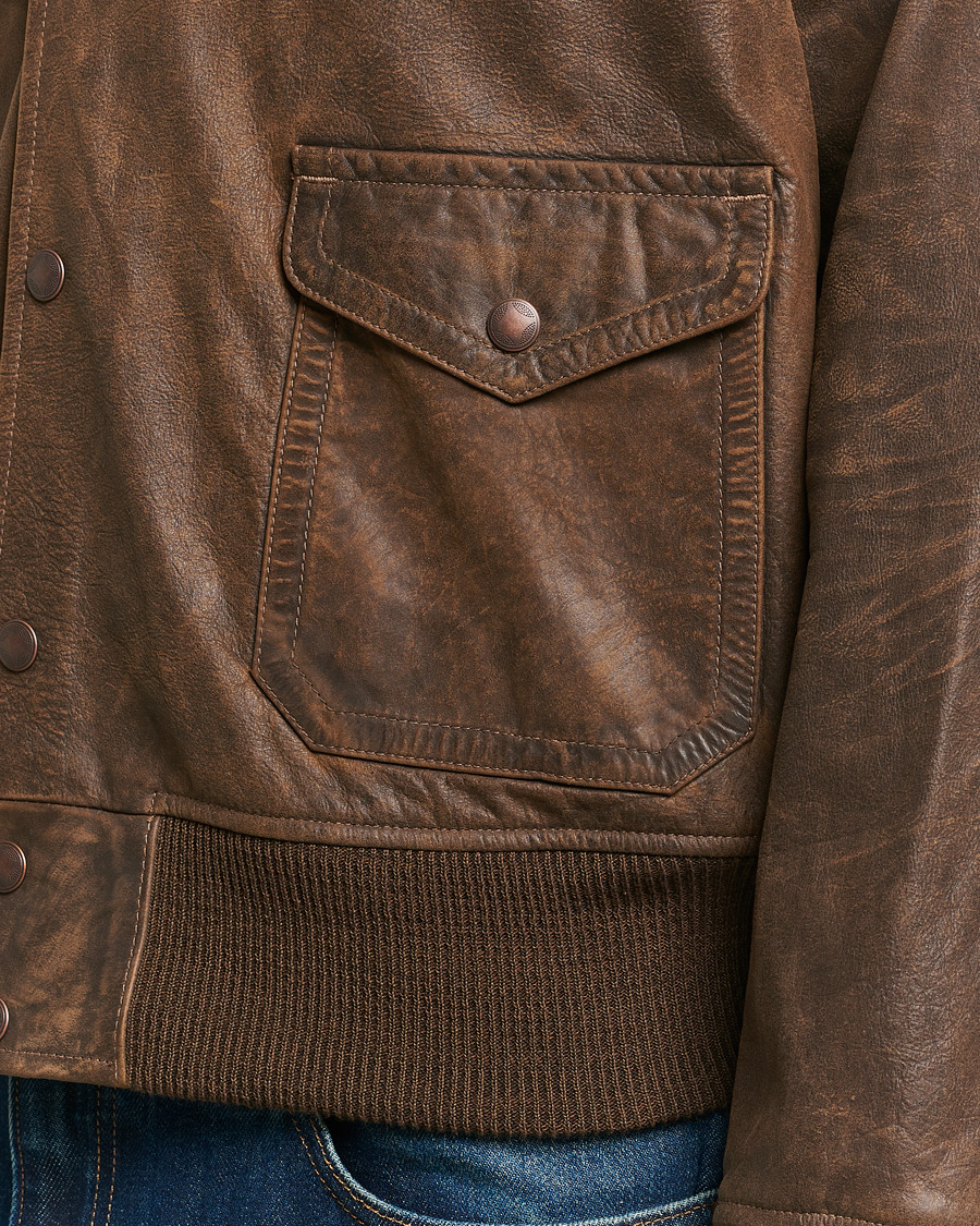 Mies | Takit | RRL | Wright Leather Jacket Brown