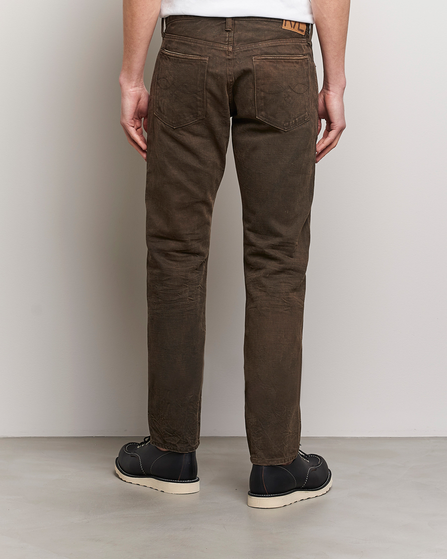 Mies | Farkut | RRL | Slim Fit 5-Pocket Denim Distressed Brown Wash
