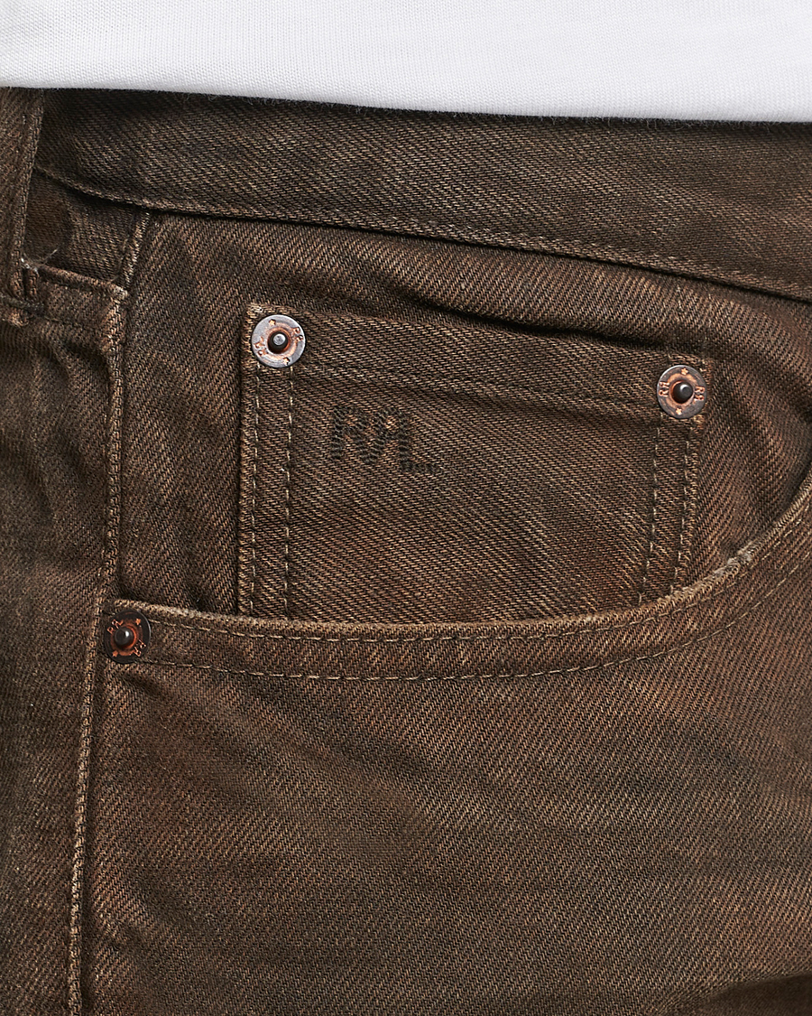 Mies | Farkut | RRL | Slim Fit 5-Pocket Denim Distressed Brown Wash