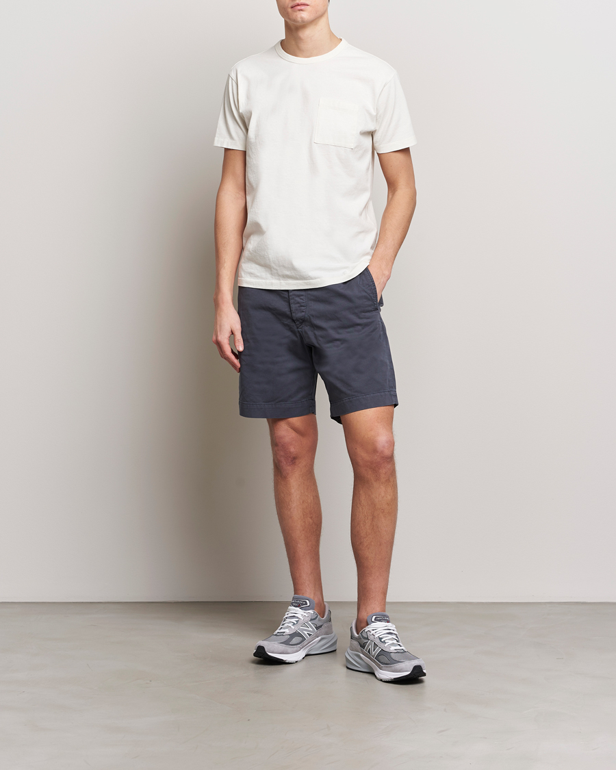 Mies | Shortsit | RRL | Officers Flat Shorts Navy
