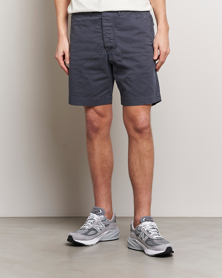 Mies | Shortsit | RRL | Officers Flat Shorts Navy