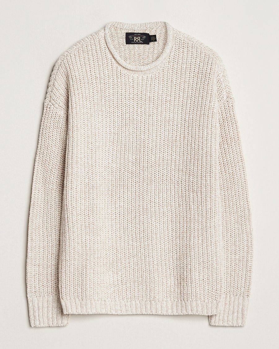 Mies | Puserot | RRL | Cotton/Linen Crew Neck Pullover Raw White