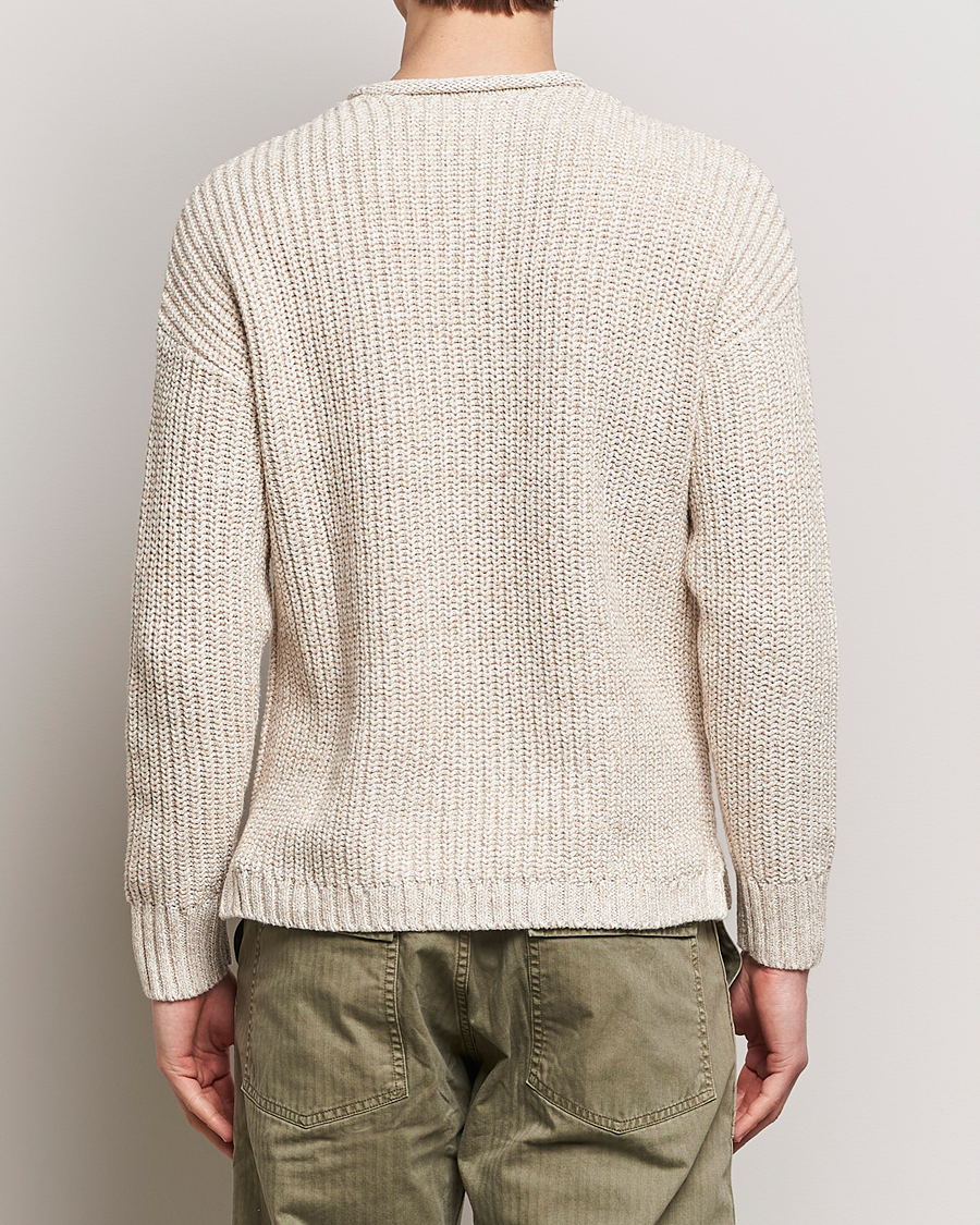 Mies | Puserot | RRL | Cotton/Linen Crew Neck Pullover Raw White
